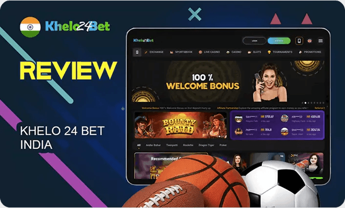 Tablet showing the Game X casino lobby beside sports balls