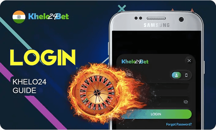 A phone showing the Game X login screen beside a roulette wheel